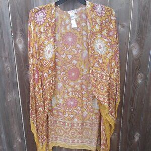 Free People x vintage kimono boho wrap one size y2k